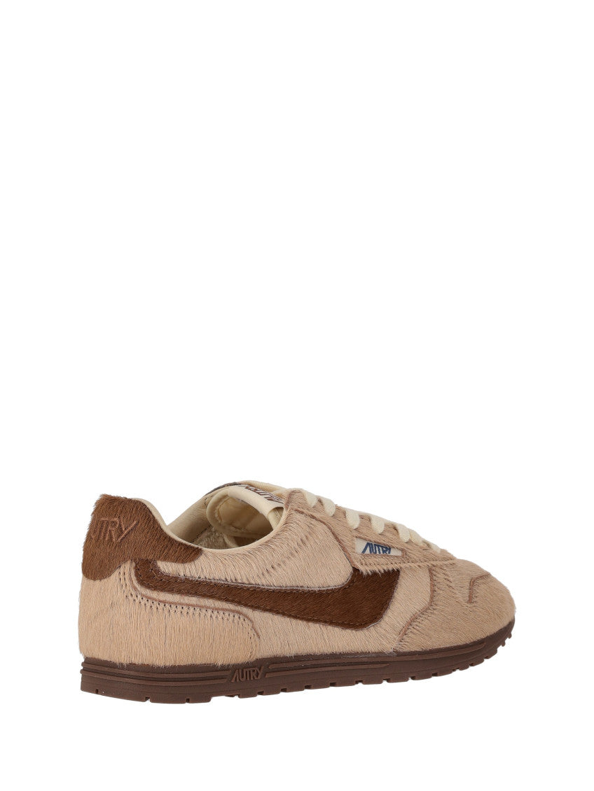 Beige Lace Up Sneakers 4