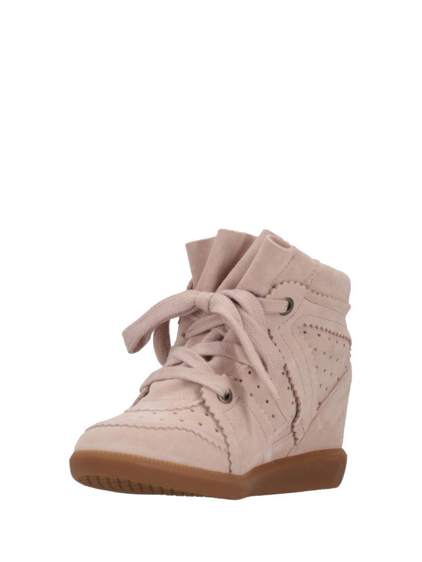 Pink Lace Up Sneakers 3