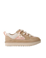 Beige Lace Up Sneakers 1