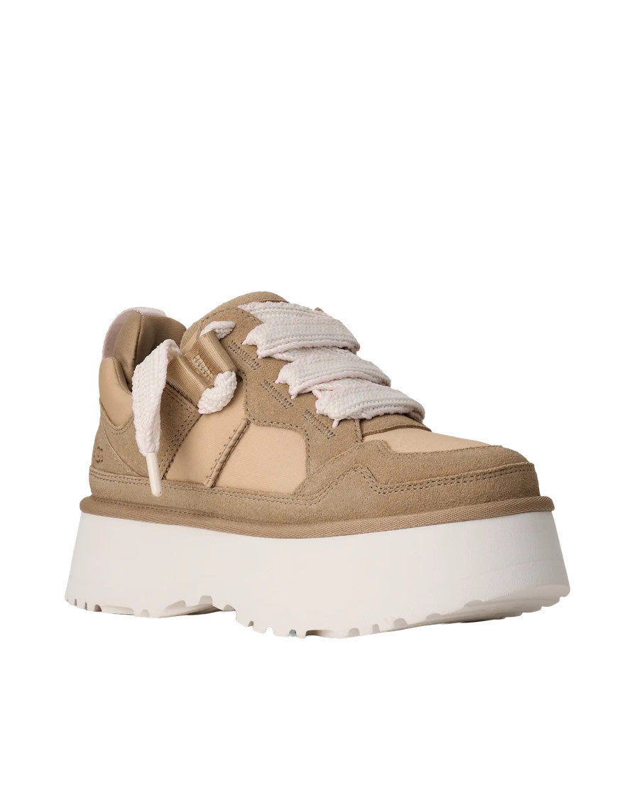 Beige Lace Up Sneakers 2