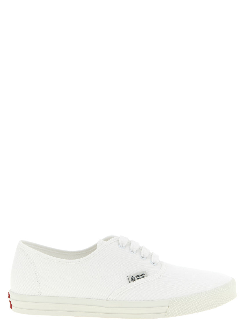 White Solid Cotton Sneakers 1