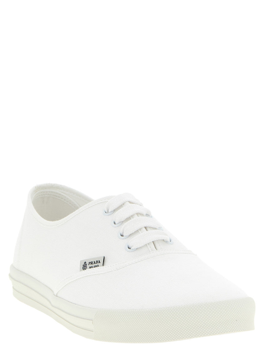 White Solid Cotton Sneakers 2