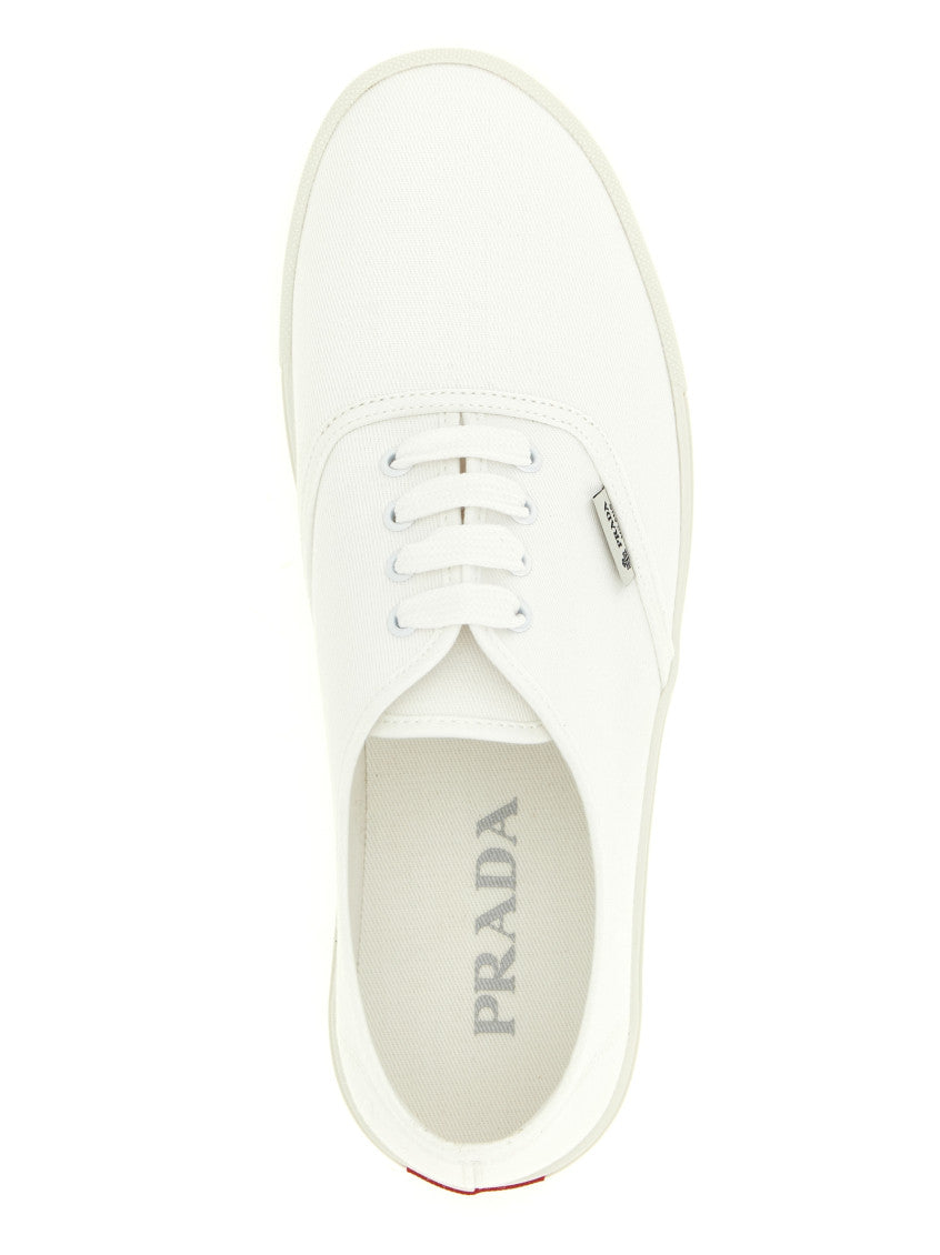 White Solid Cotton Sneakers 4
