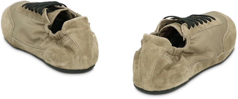 Khaki Solid Collapse Sneakers 3