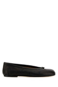 Black Leather Ballet Flats 1