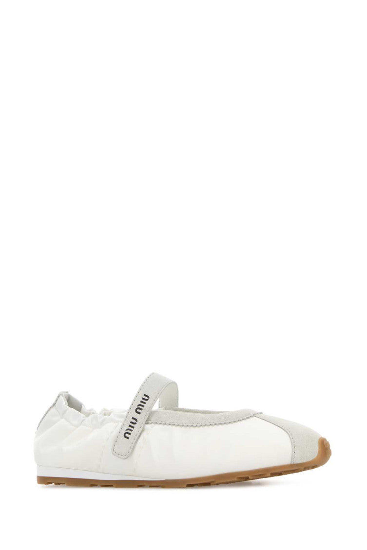 White Logo Ballet Flats 2