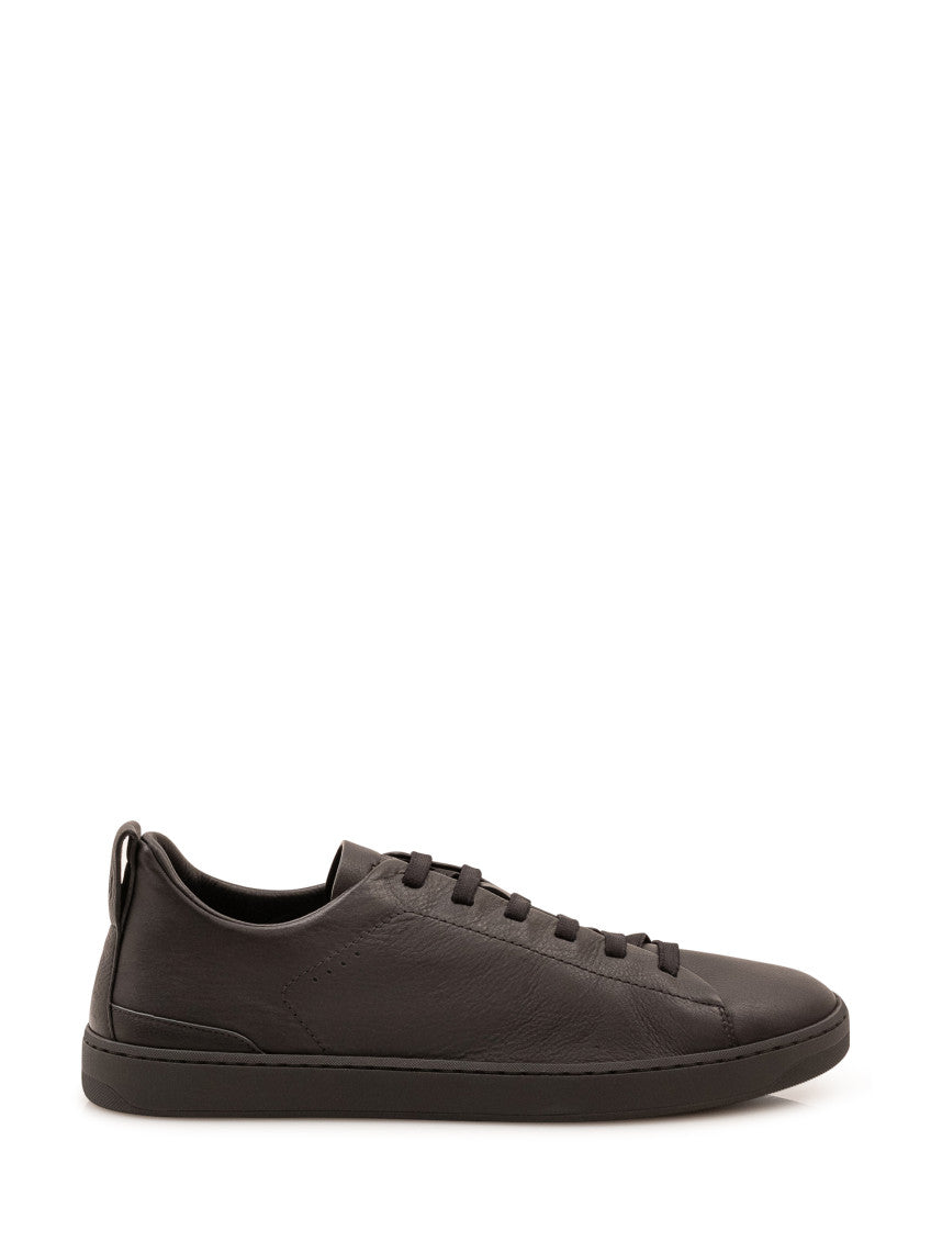 Brown Leather Sneakers 1
