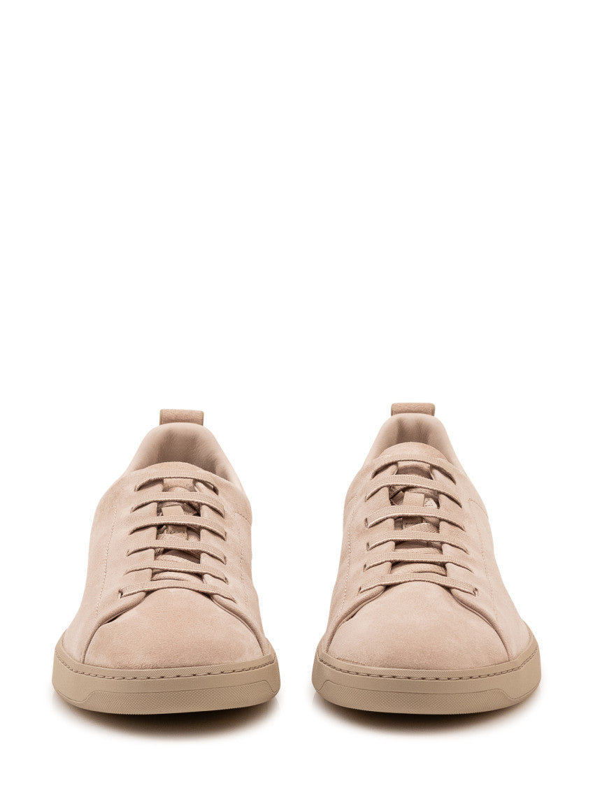 Beige Lace-up Sneakers 2