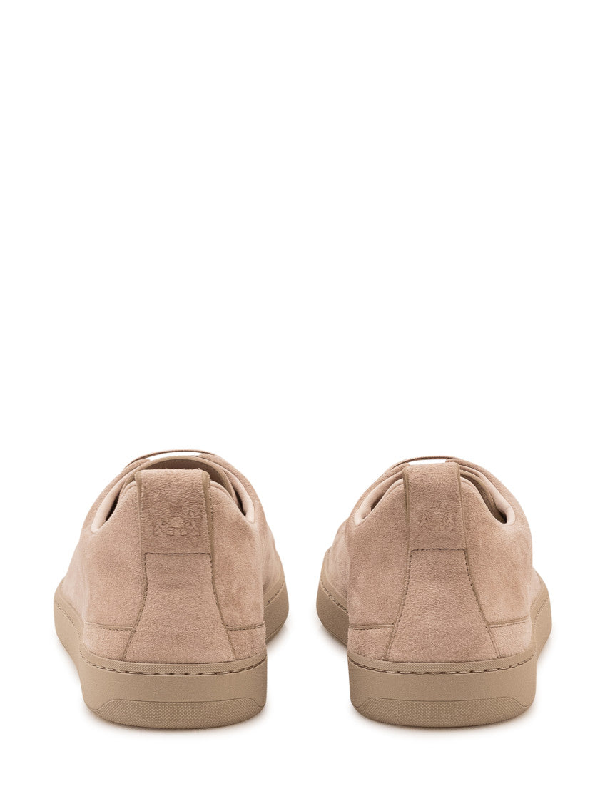 Beige Lace-up Sneakers 3