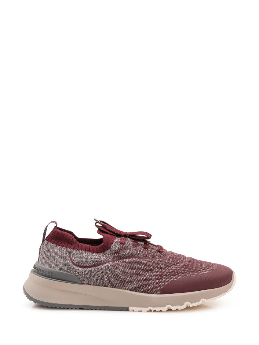 Red Techno Knitted Sneakers 1