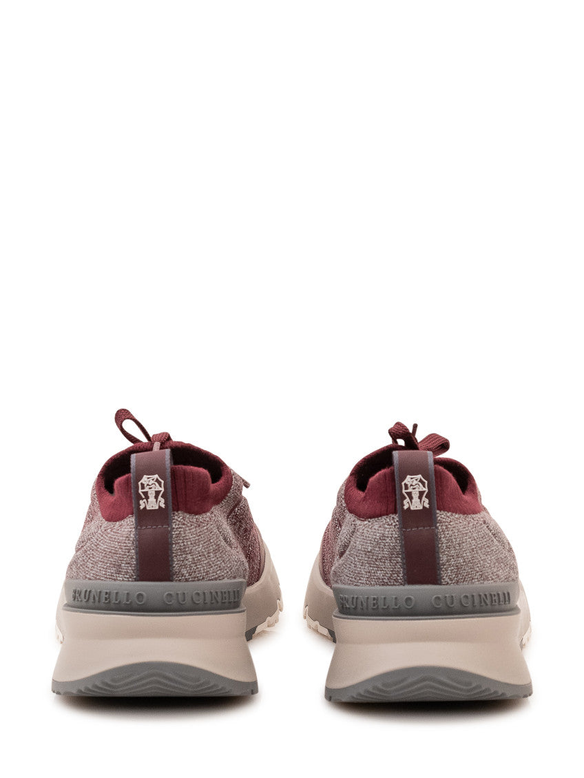 Red Techno Knitted Sneakers 3