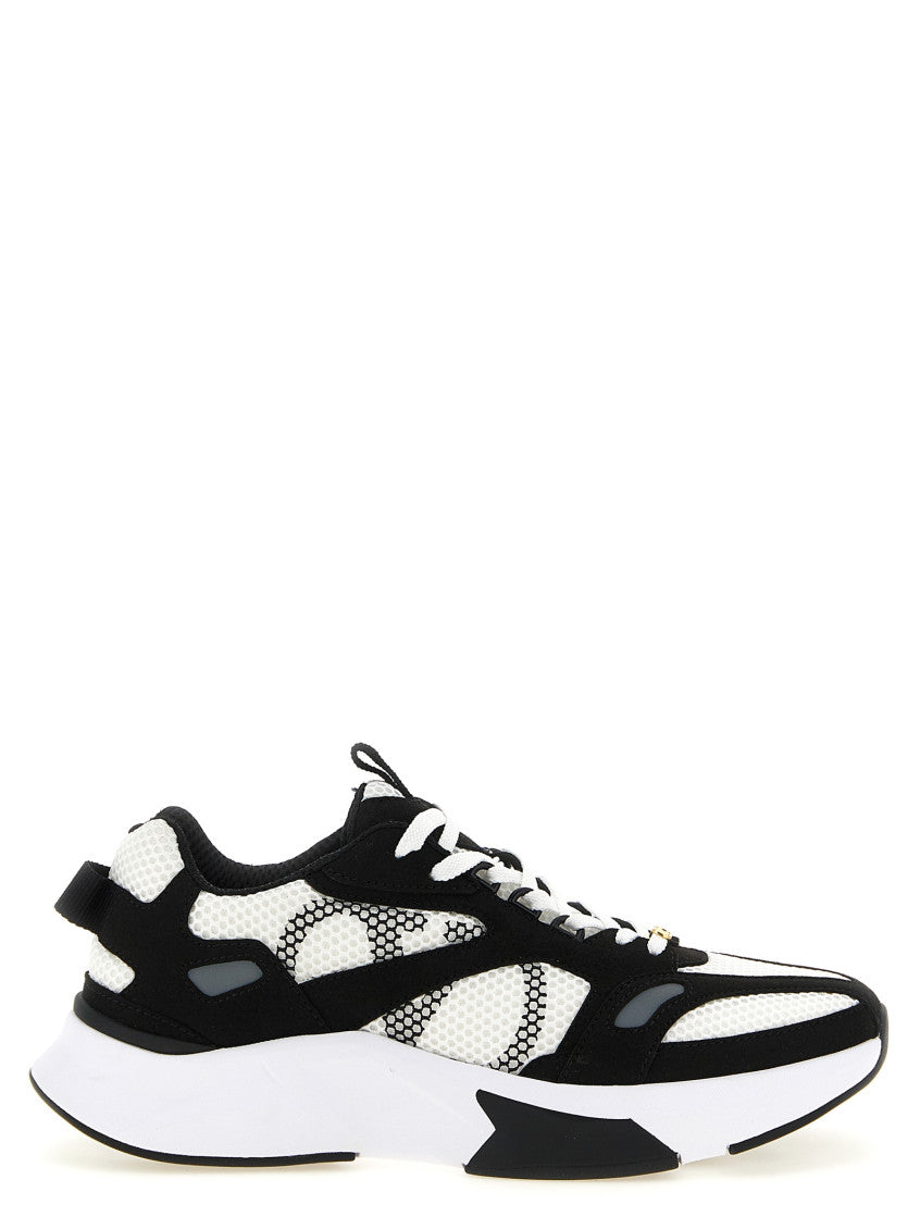 BlackWhite Color-block Sneakers 1