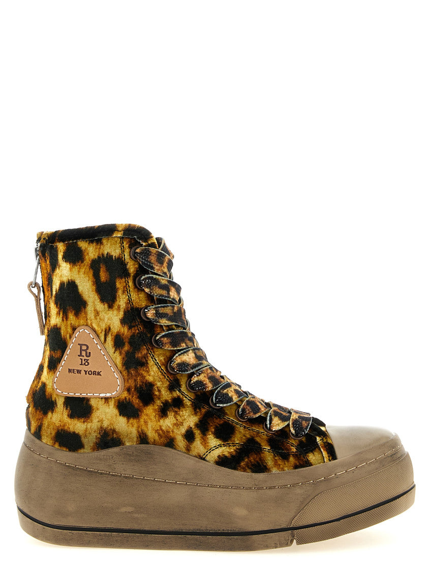 Leopard Print High top Sneakers 1