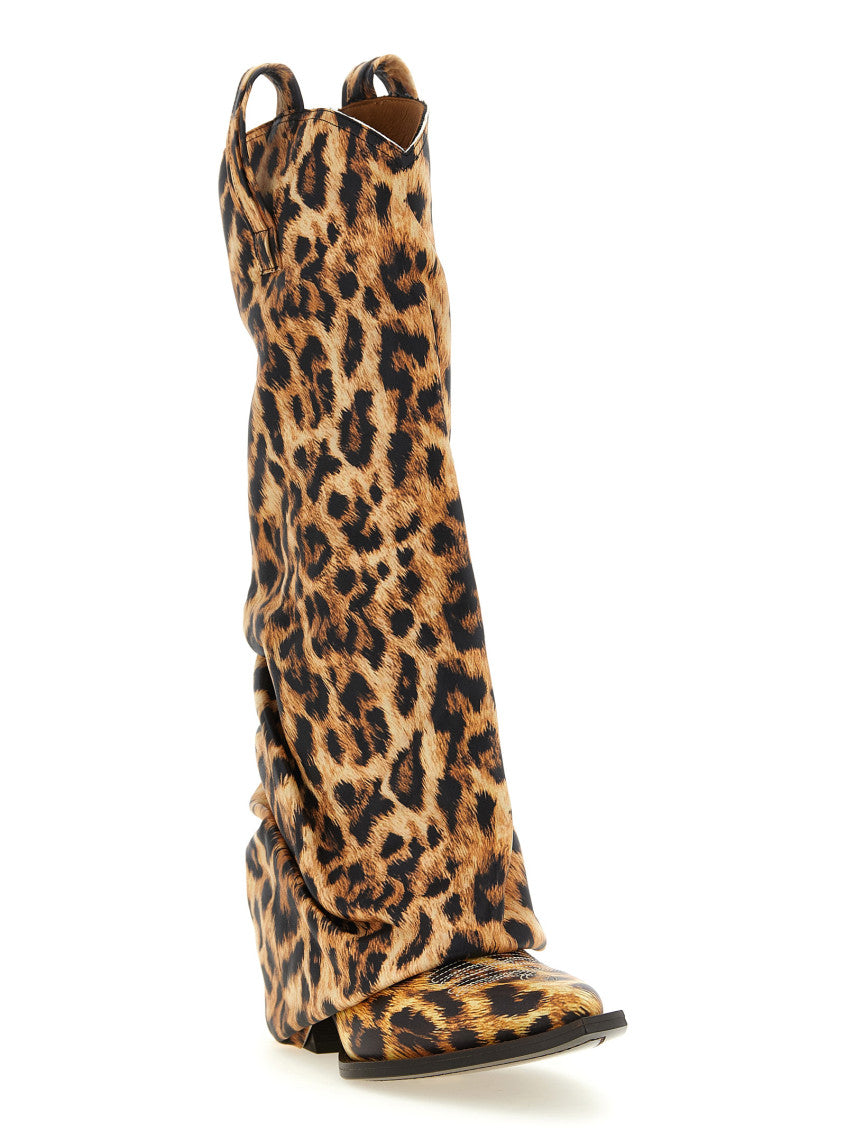 Leopard Print High Boots 2