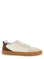 Beige Color-block Sneakers 1