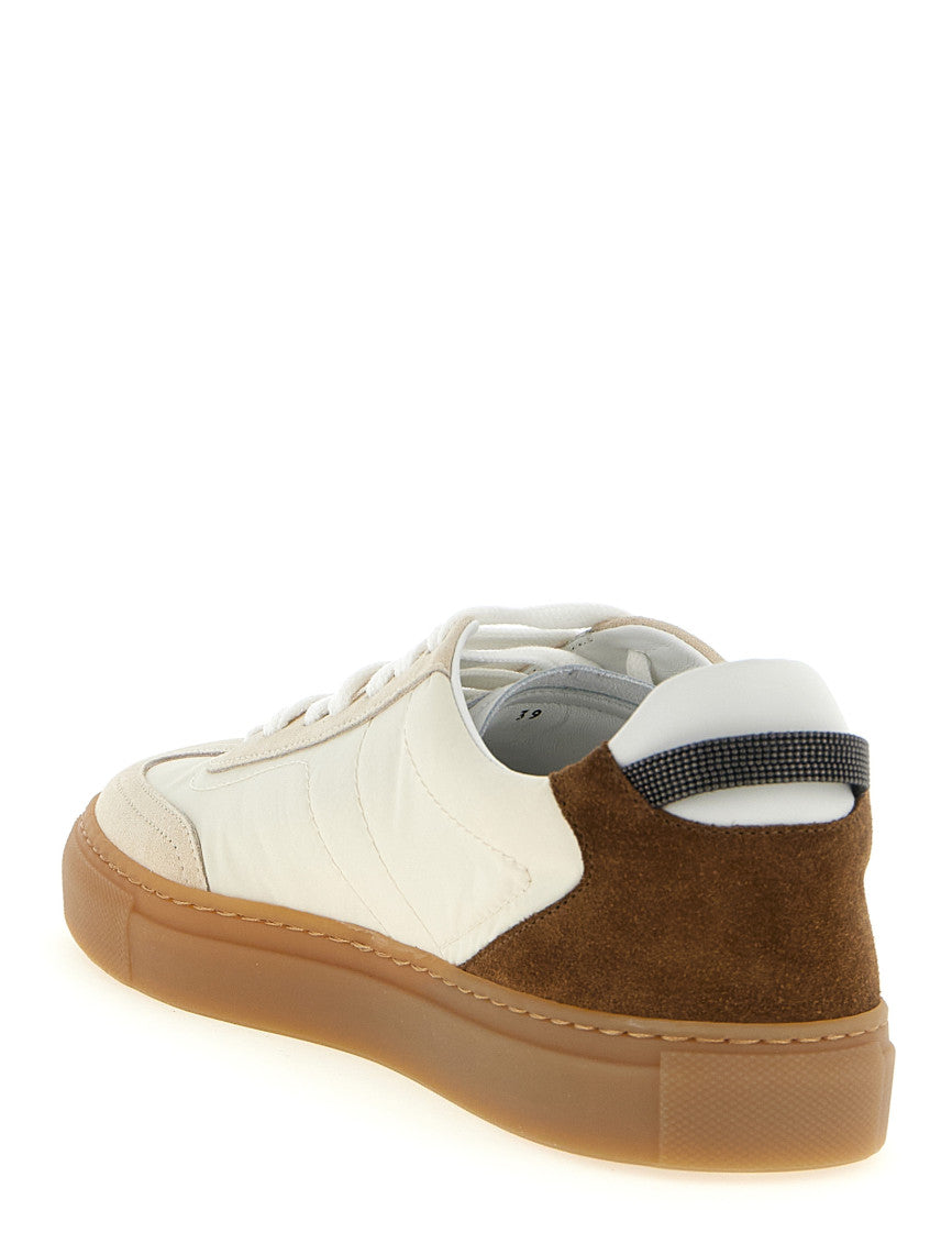 Beige Color-block Sneakers 3