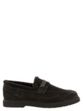 Brown Penny Suede Loafers 1
