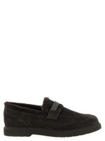 Brown Penny Suede Loafers 1