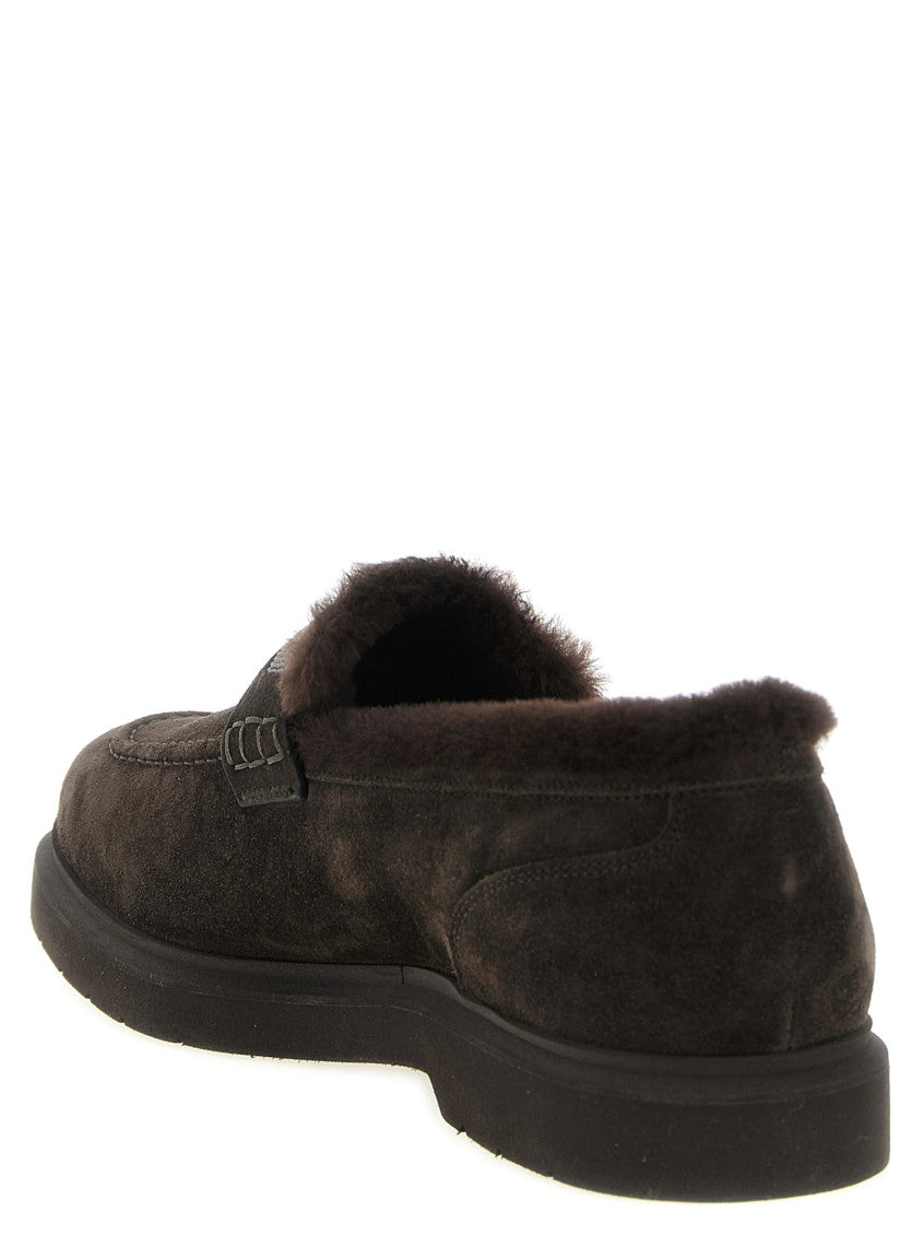 Brown Penny Suede Loafers 3