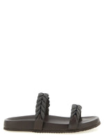 Brown Braided Sandals 1