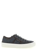 Grey Shiny Tab Sneakers 1