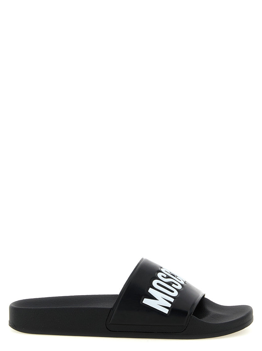 Black Logo Pool Slides 1