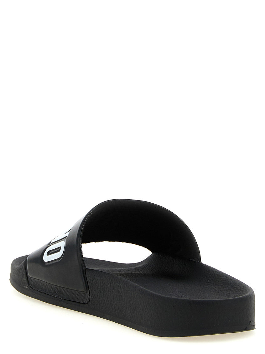 Black Logo Pool Slides 3