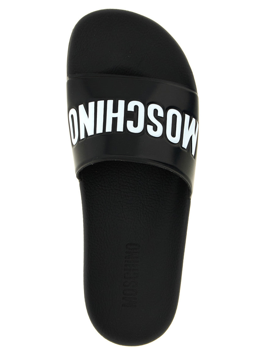 Black Logo Pool Slides 4