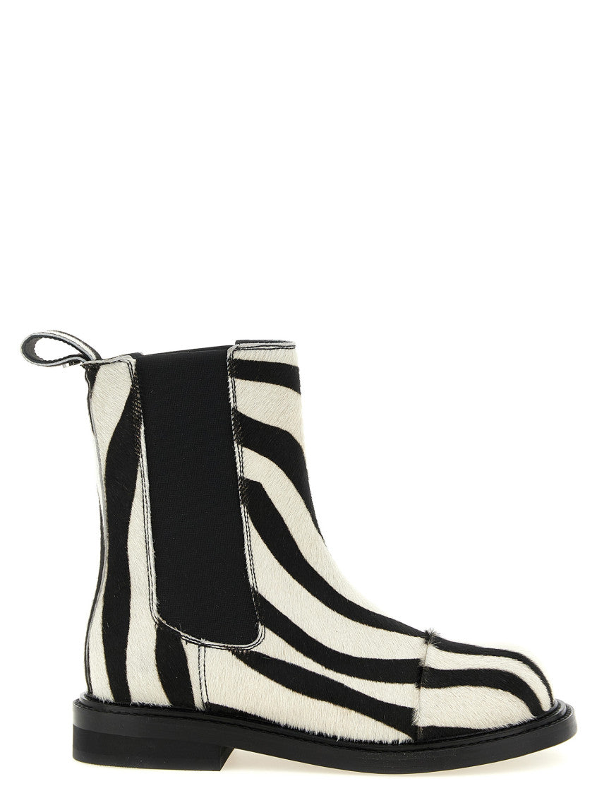 BlackWhite Ankle Boots 1