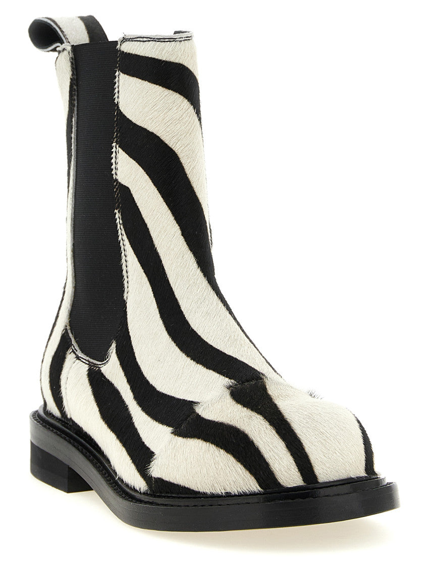 BlackWhite Ankle Boots 2