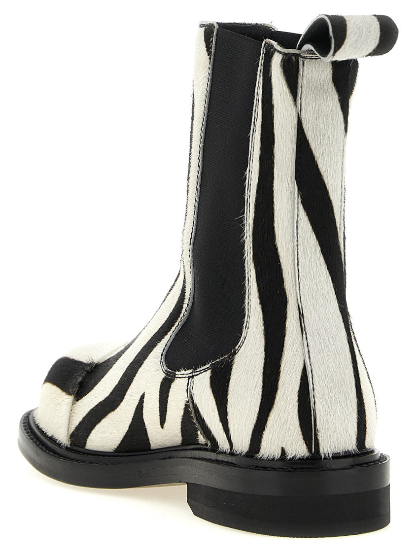 BlackWhite Ankle Boots 3