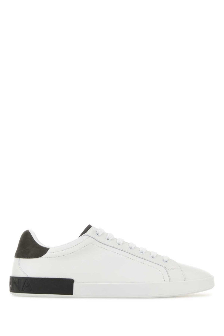 White Leather Portofino Sneakers 1