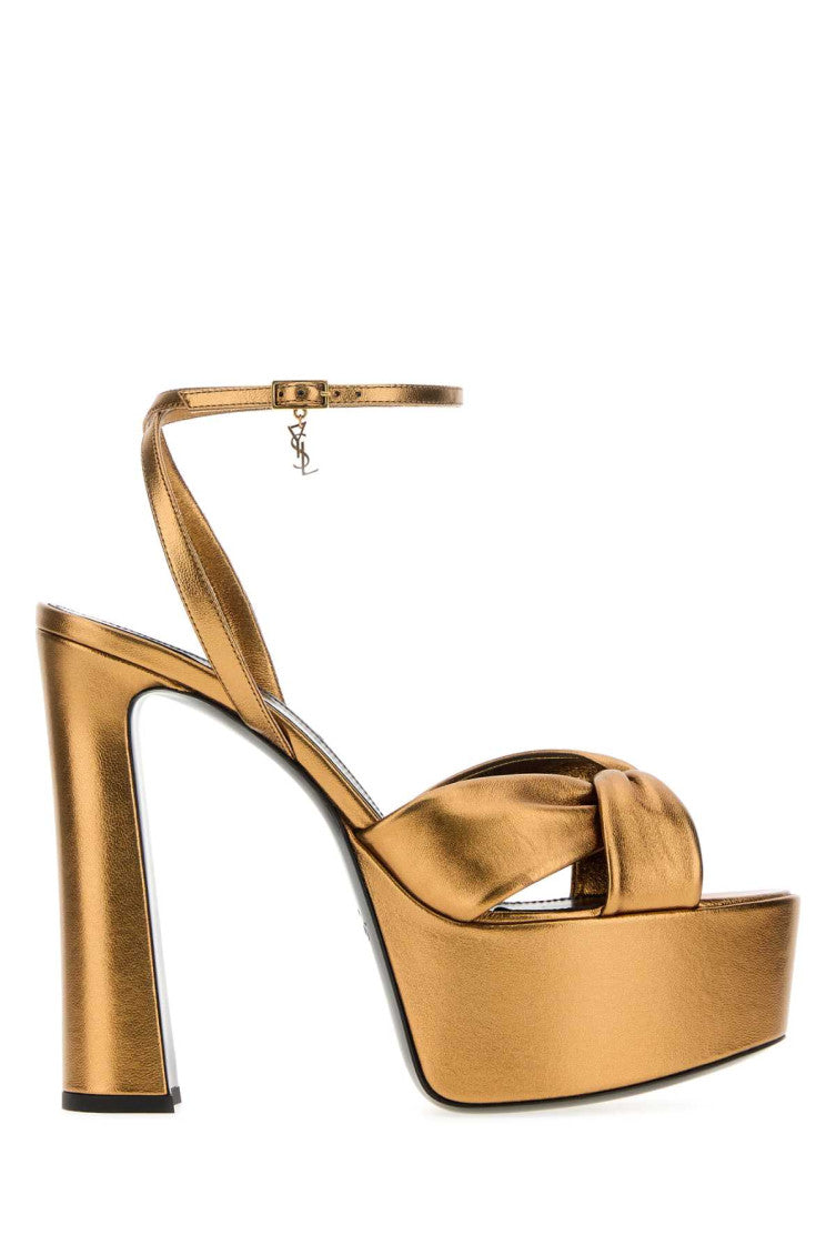Golden Ankle-strap Heels 1
