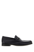 Navy Leather Loafers 1