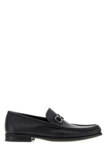 Navy Leather Loafers 1