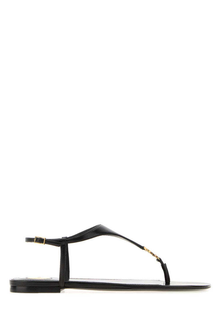 Black Logo Sandals 1