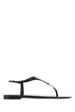 Black Logo Sandals 1