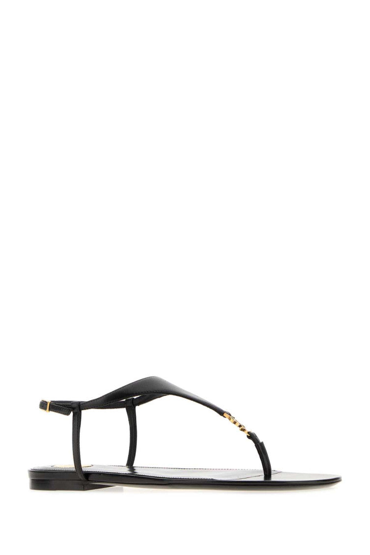 Black Logo Sandals 2