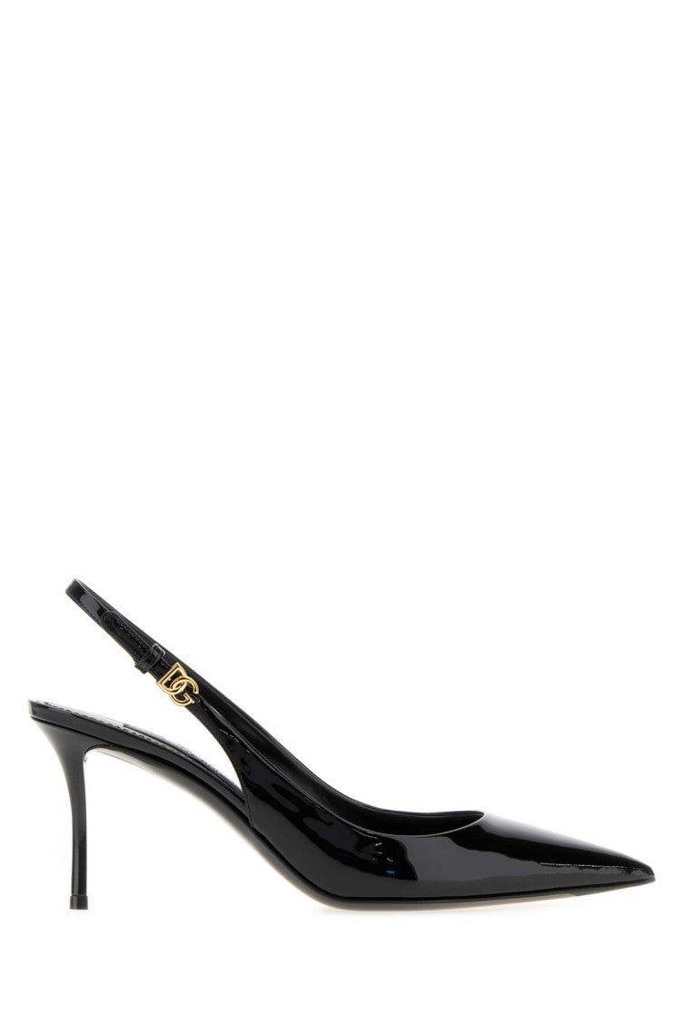 Black Leather Pumps 1
