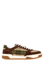 Brown Checks Sparry Sneakers 1
