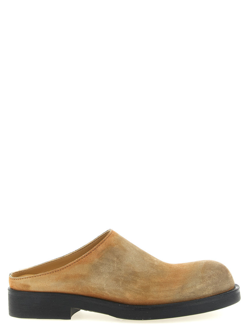 Beige Suede Mules 1