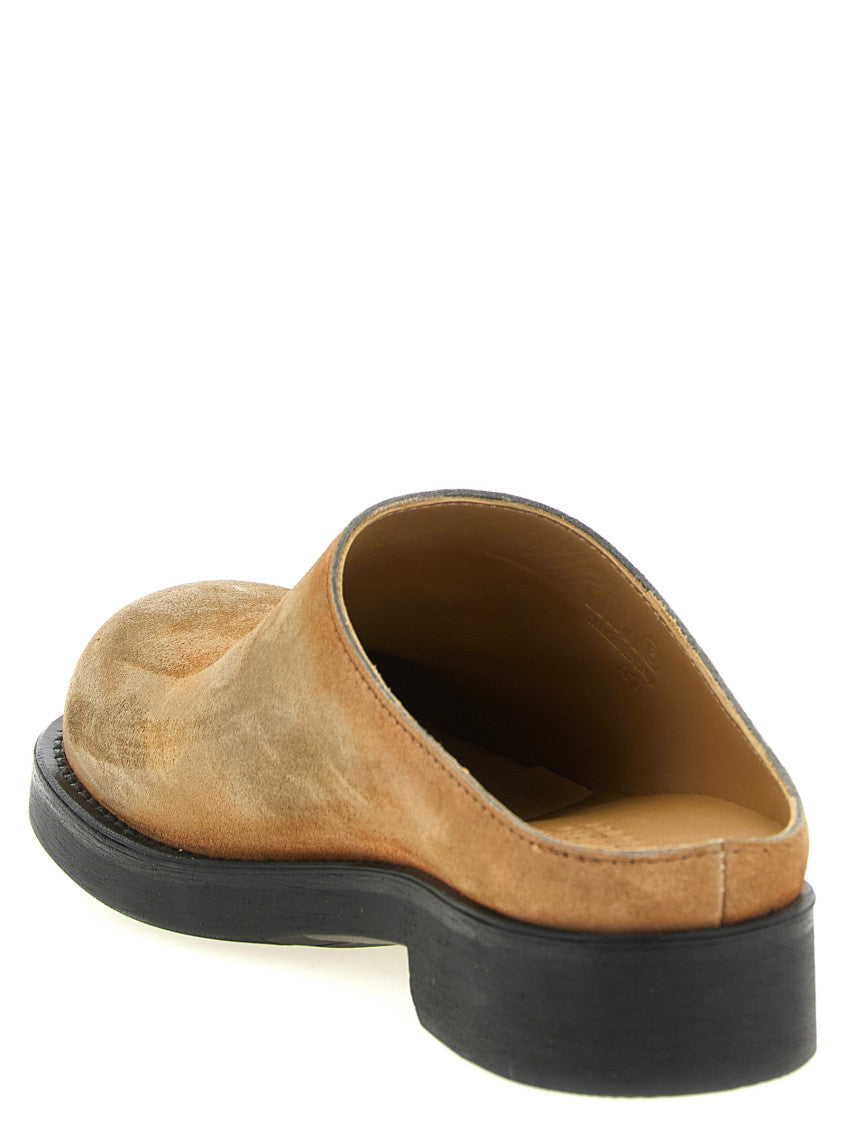 Beige Suede Mules 3