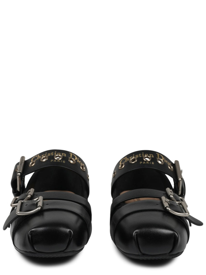 Black Leather Ballet Flats 3
