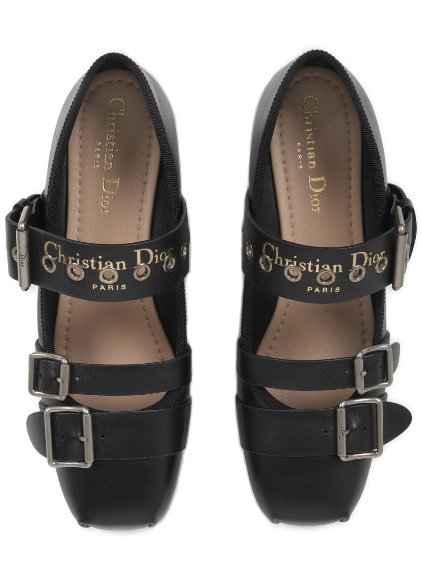 Black Leather Ballet Flats 5