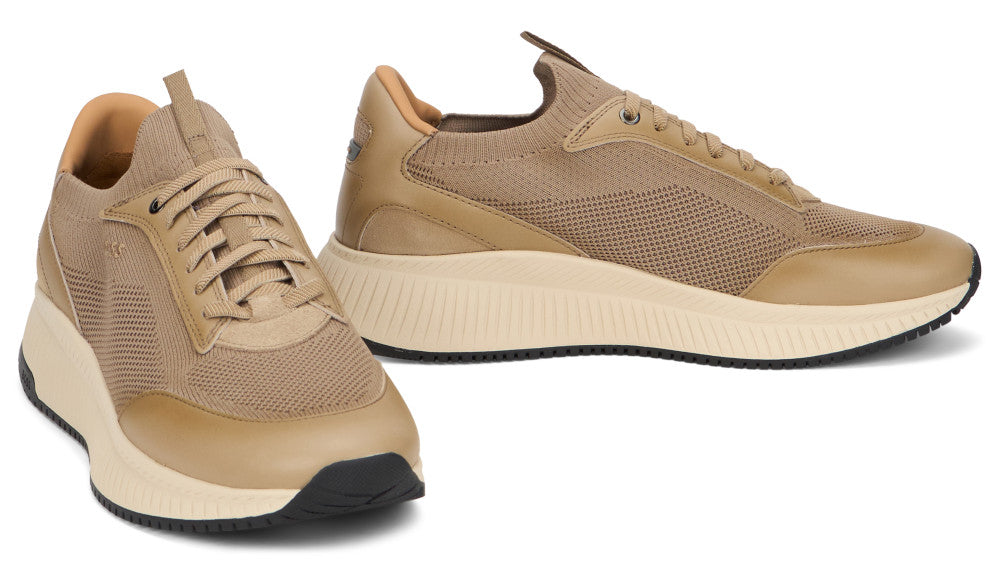 Beige Low Logo Sneakers 3