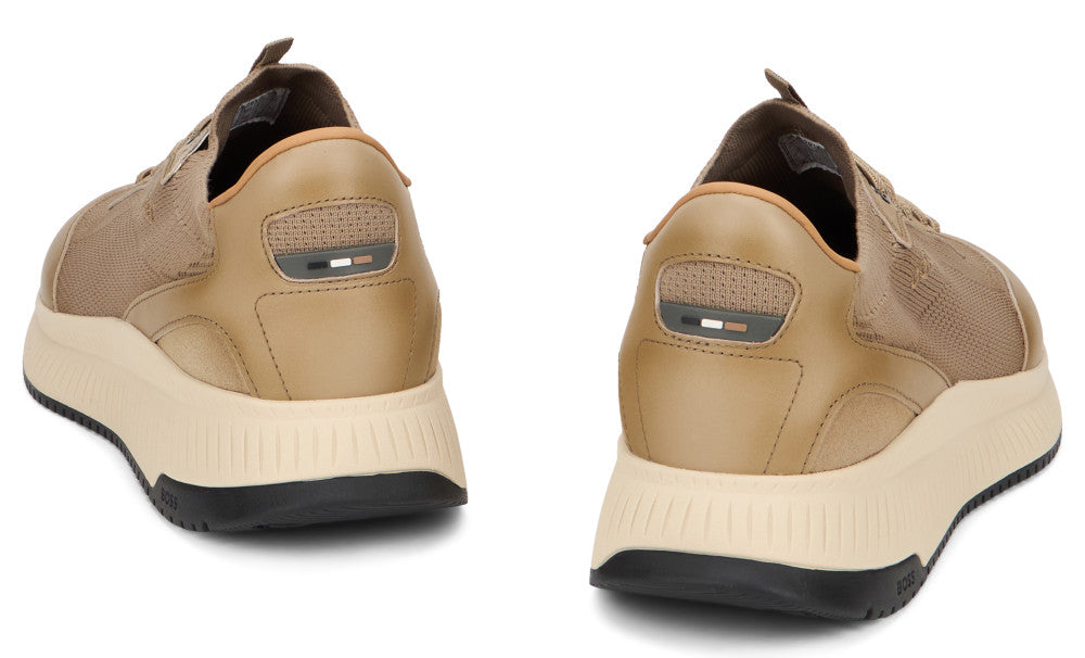 Beige Low Logo Sneakers 4