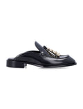 Black Leather Mules 1