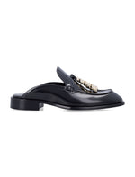 Black Leather Mules 1