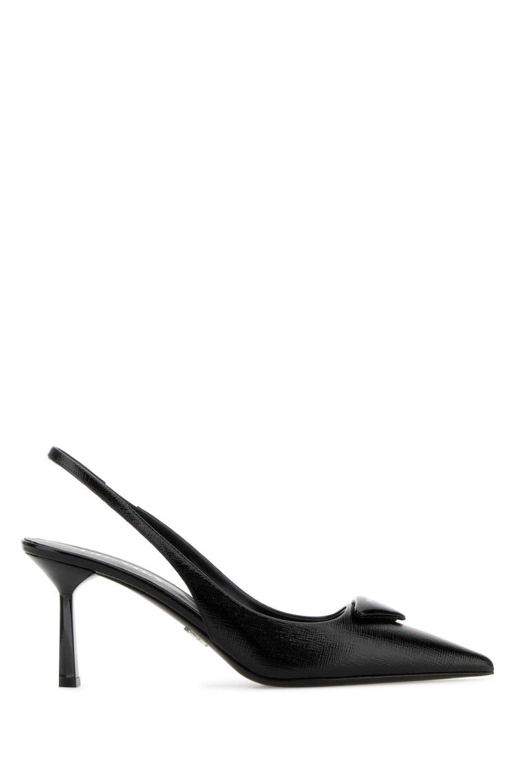 Black Leather Pumps 1