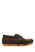 Dark Brown Leather Deck Loafers 1